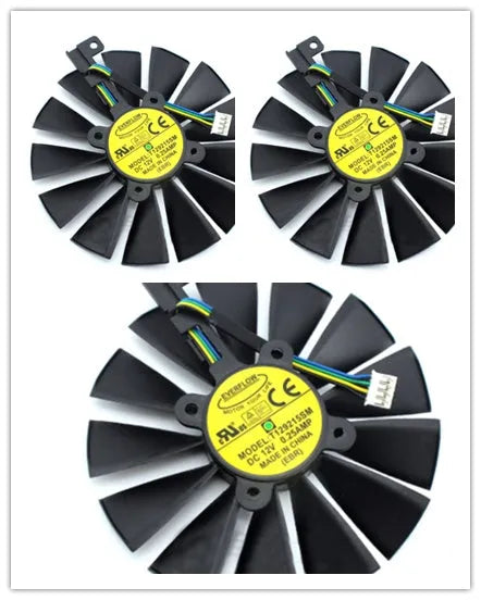 EVERFLOW T129215SM 95mm square cooling fan for GPU P104-100 4G graphics card replacement