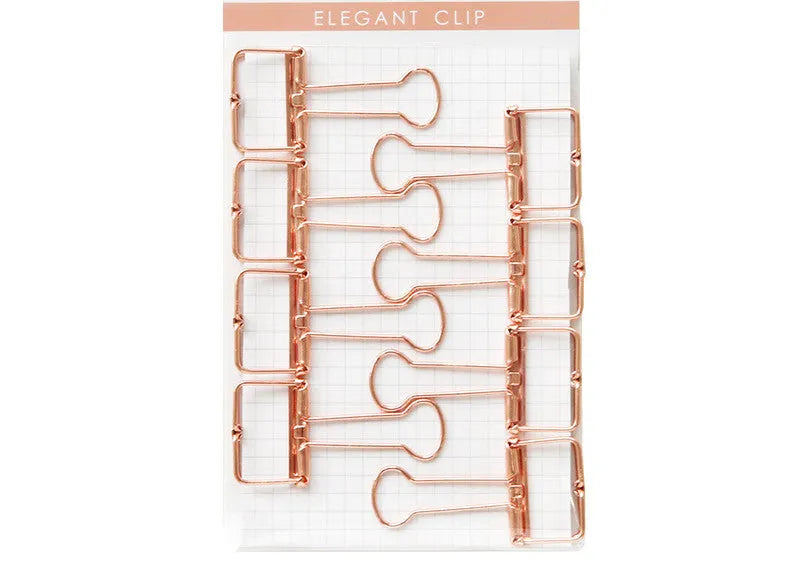 Rose gold metal binder set with ticket holder and test paper data folder