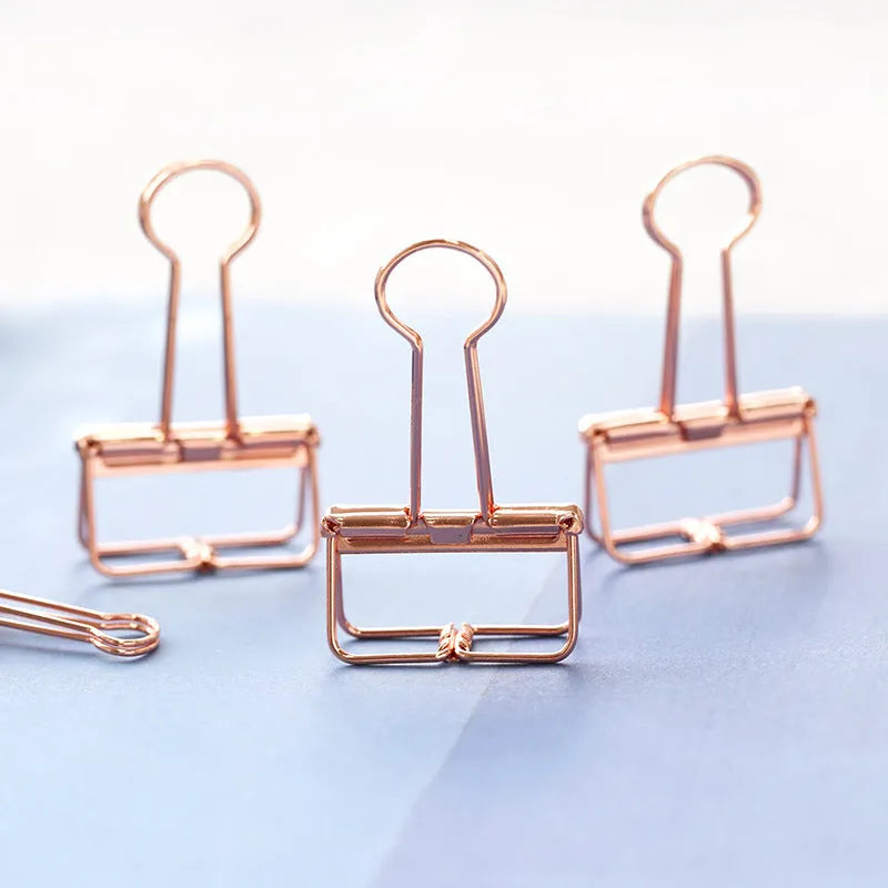 Rose gold metal binder set with ticket holder and test paper data folder