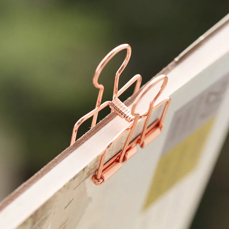 Rose gold metal binder set with ticket holder and test paper data folder