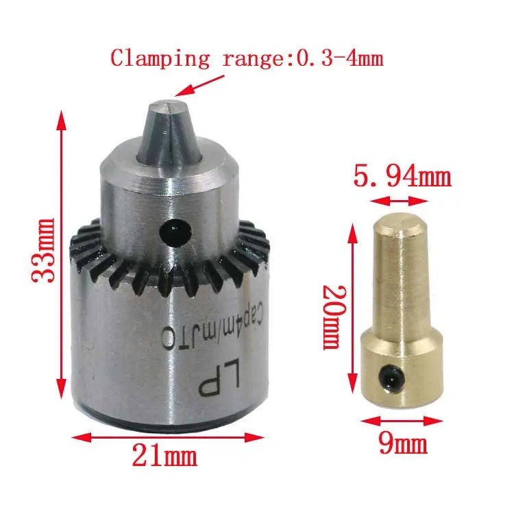 Hard alloy drill chuck accessory set with 3.17mm tail hole for electric drill maintenance