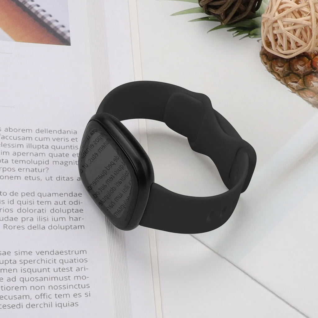 Fitbit Versa 3 smartwatch replacement strap in TPU silicone shown in multiple colour options