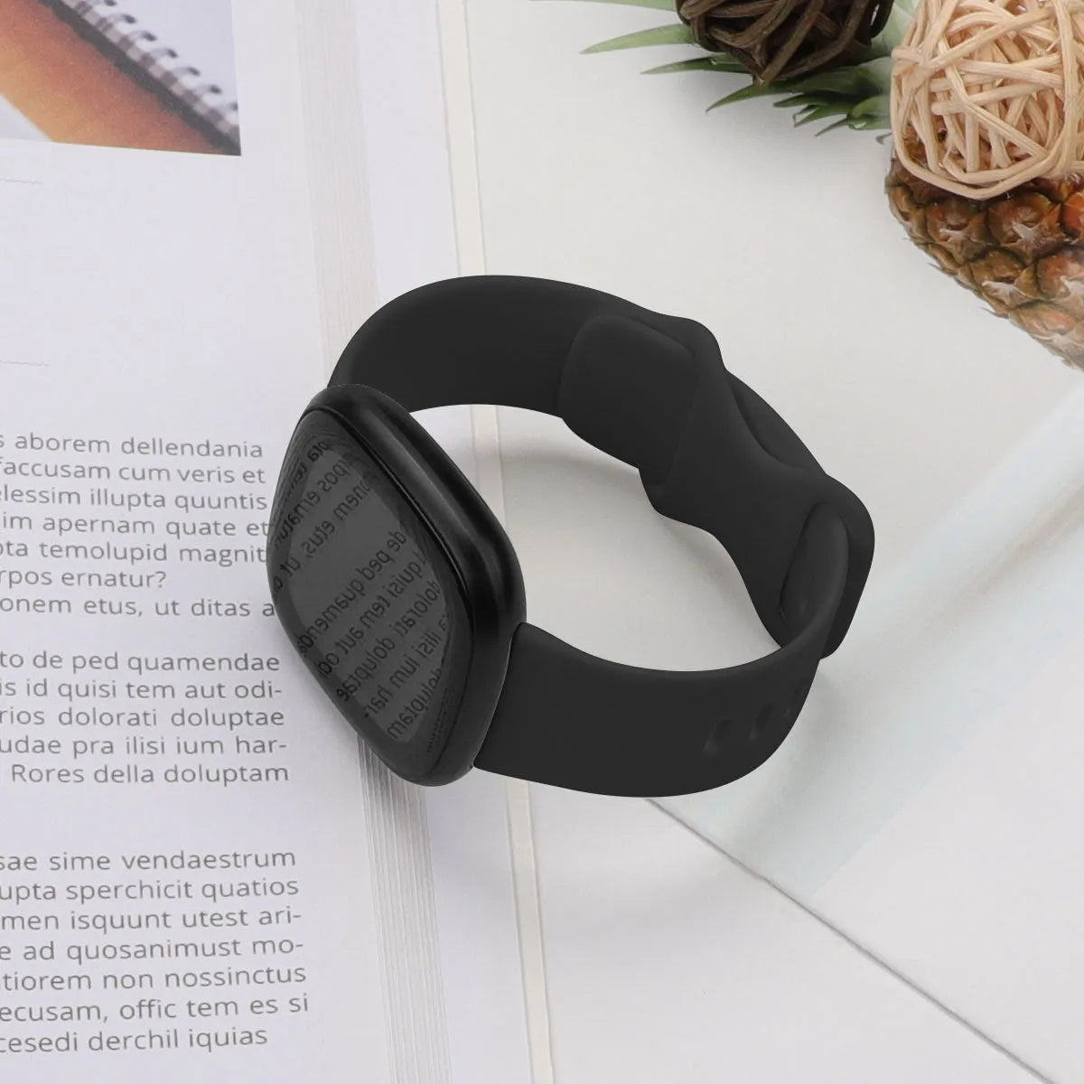 Fitbit Versa 3 smartwatch replacement strap in TPU silicone shown in multiple colour options