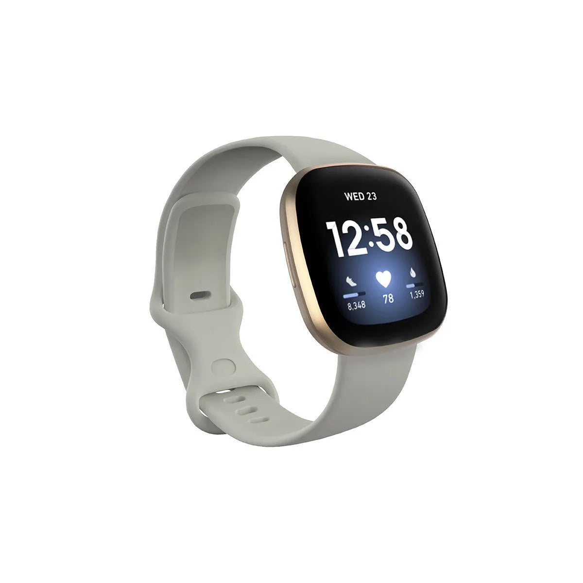 Fitbit Versa 3 smartwatch replacement strap in TPU silicone shown in multiple colour options