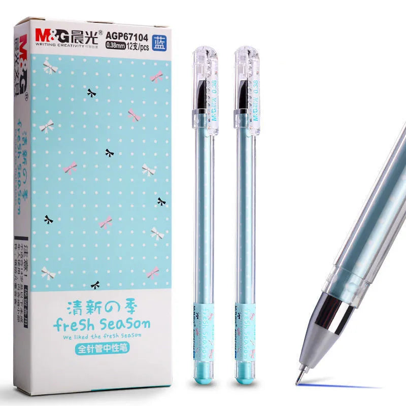 Cartoon syringe style neutral pen with plastic shell in black, blue and red colour options
