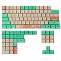 Mint Toffee DSA profile PBT keycap set showing 104 keys with ball cap design and media controls
