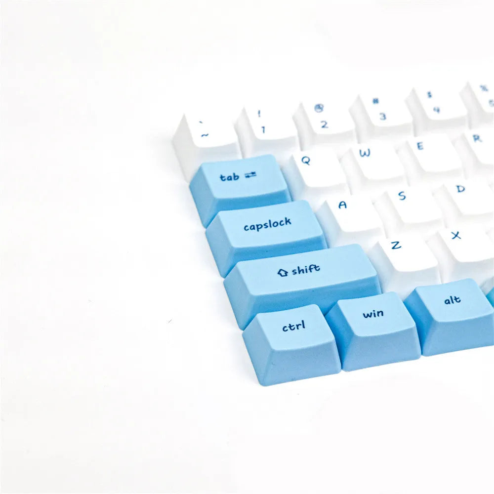 Pink cherry blossom cartoon animation PBT sublimation keycaps compatible with GK61 mechanical keyboard