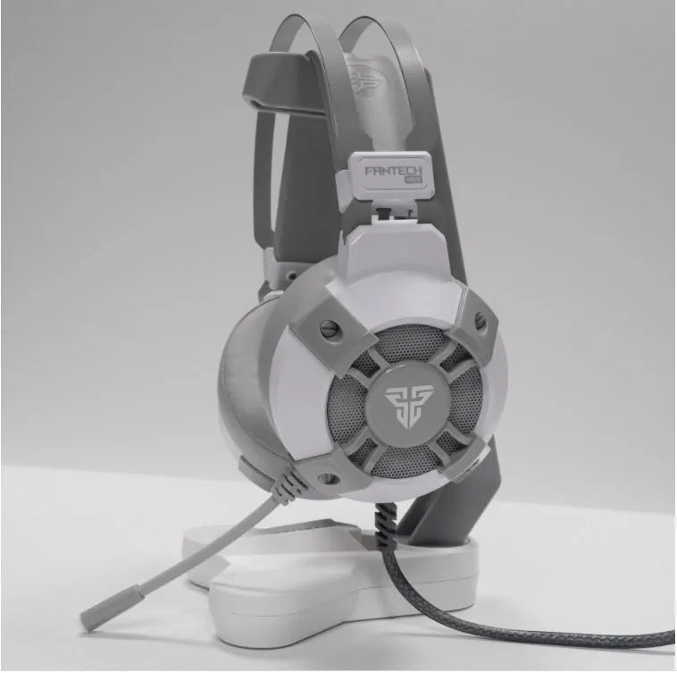 Black FANTECH HG11 USB gaming headset with RGB lights on earcups and a cable-mounted control.