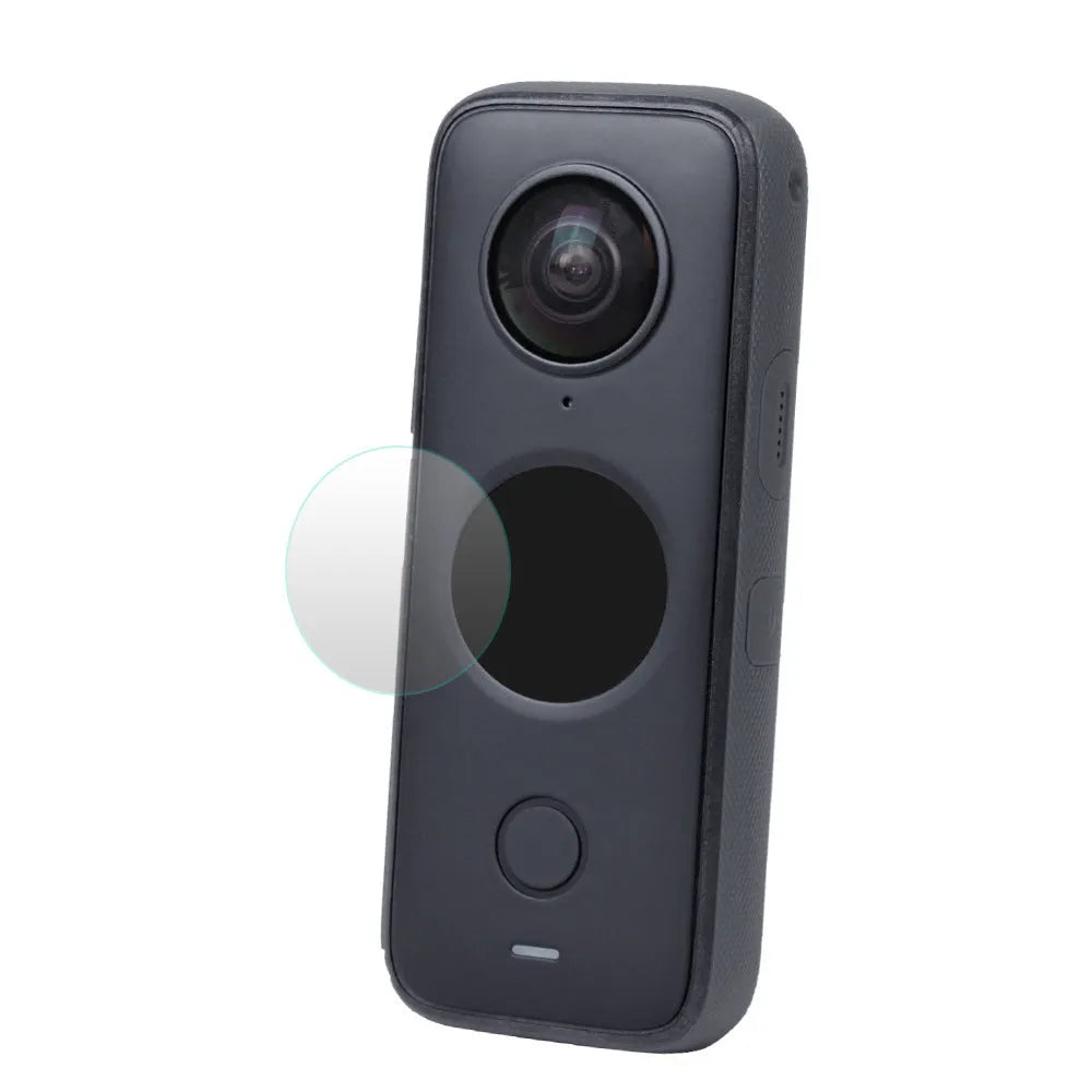 Black tempered glass screen protector for Insta360 ONE X2 Shadow Stone lens