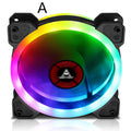 12cm camouflage pattern PC chassis fan with glowing RGB LEDs on the blades