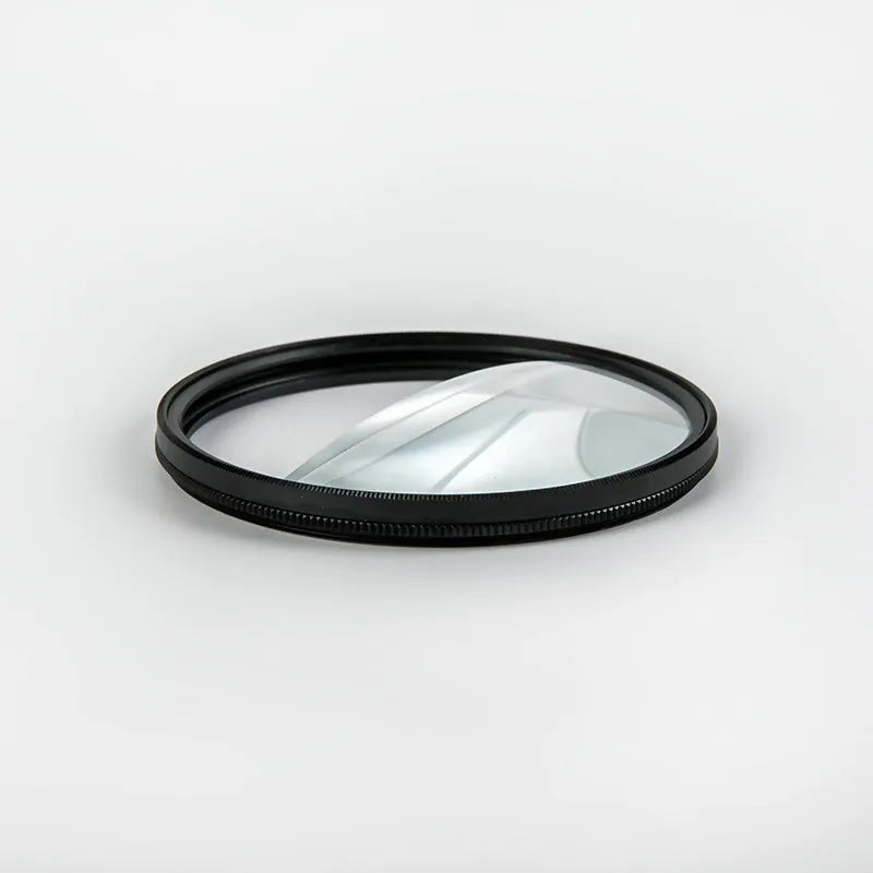 77mm half moon mirror split focus filter for SLR cameras with microfibre cloth and storage bag