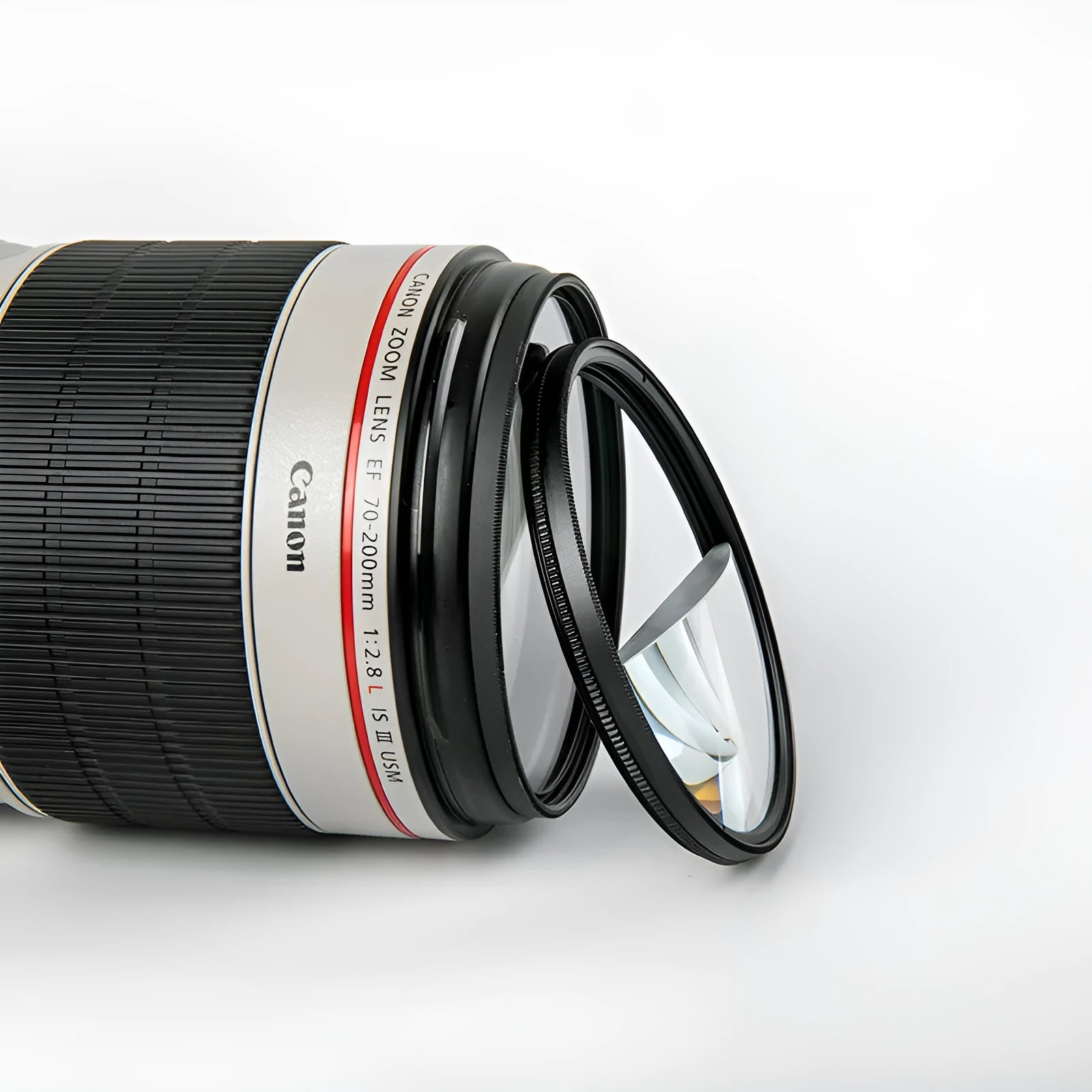 77mm half moon mirror split focus filter for SLR cameras with microfibre cloth and storage bag