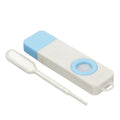Mini USB aroma diffuser with straw in white and blue, 60mm x 18mm x 8mm, for computer fresh air