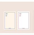 Rectangular memo pad notebook with paper cover, compatible with Apple iPhones