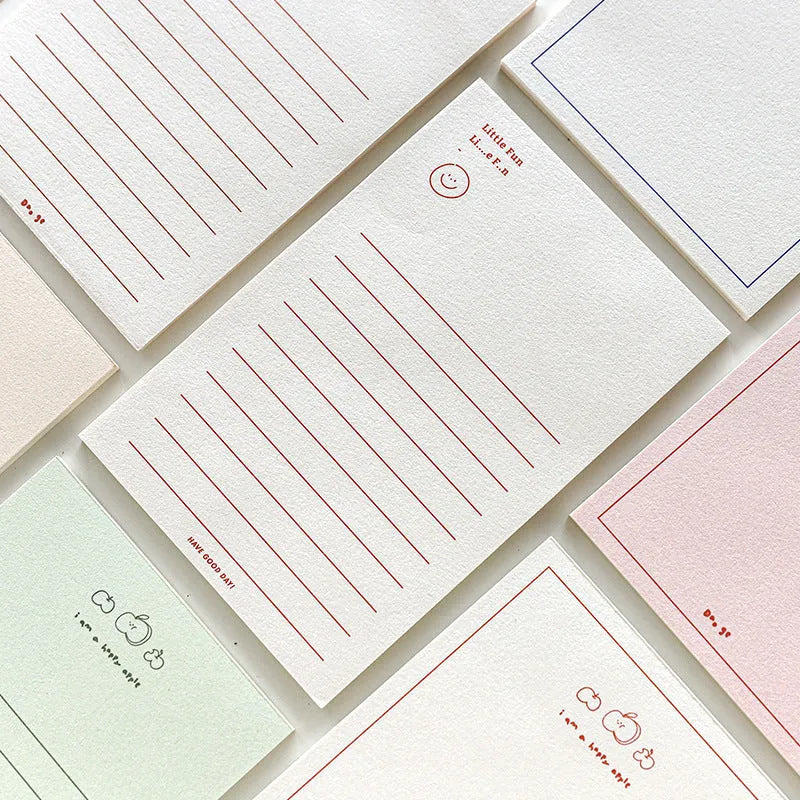 Rectangular memo pad notebook with paper cover, compatible with Apple iPhones