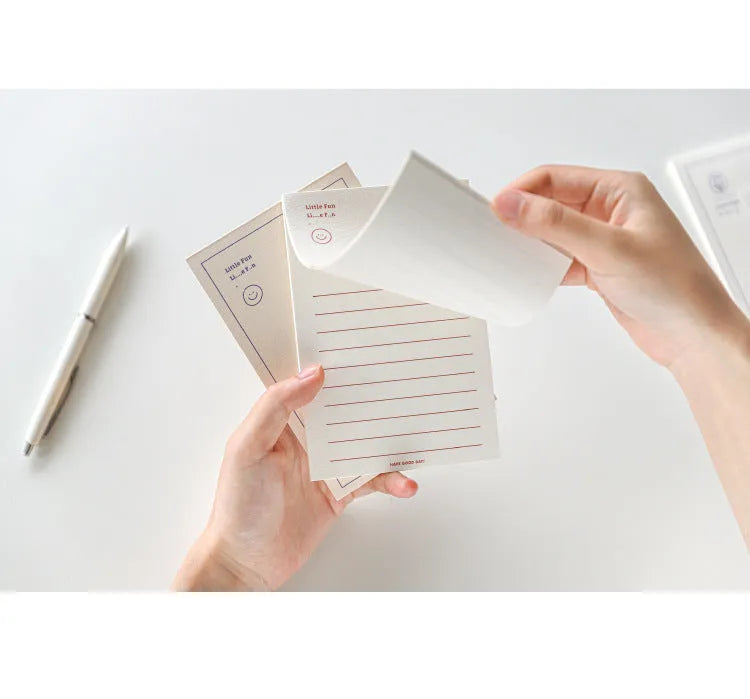 Rectangular memo pad notebook with paper cover, compatible with Apple iPhones