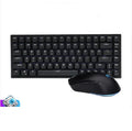 RK526 wireless mechanical keyboard and mouse set in red, blue, or brown colour with USB transmitter