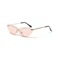 Brown vintage style metal frame sunglasses with UV400 protection for adults