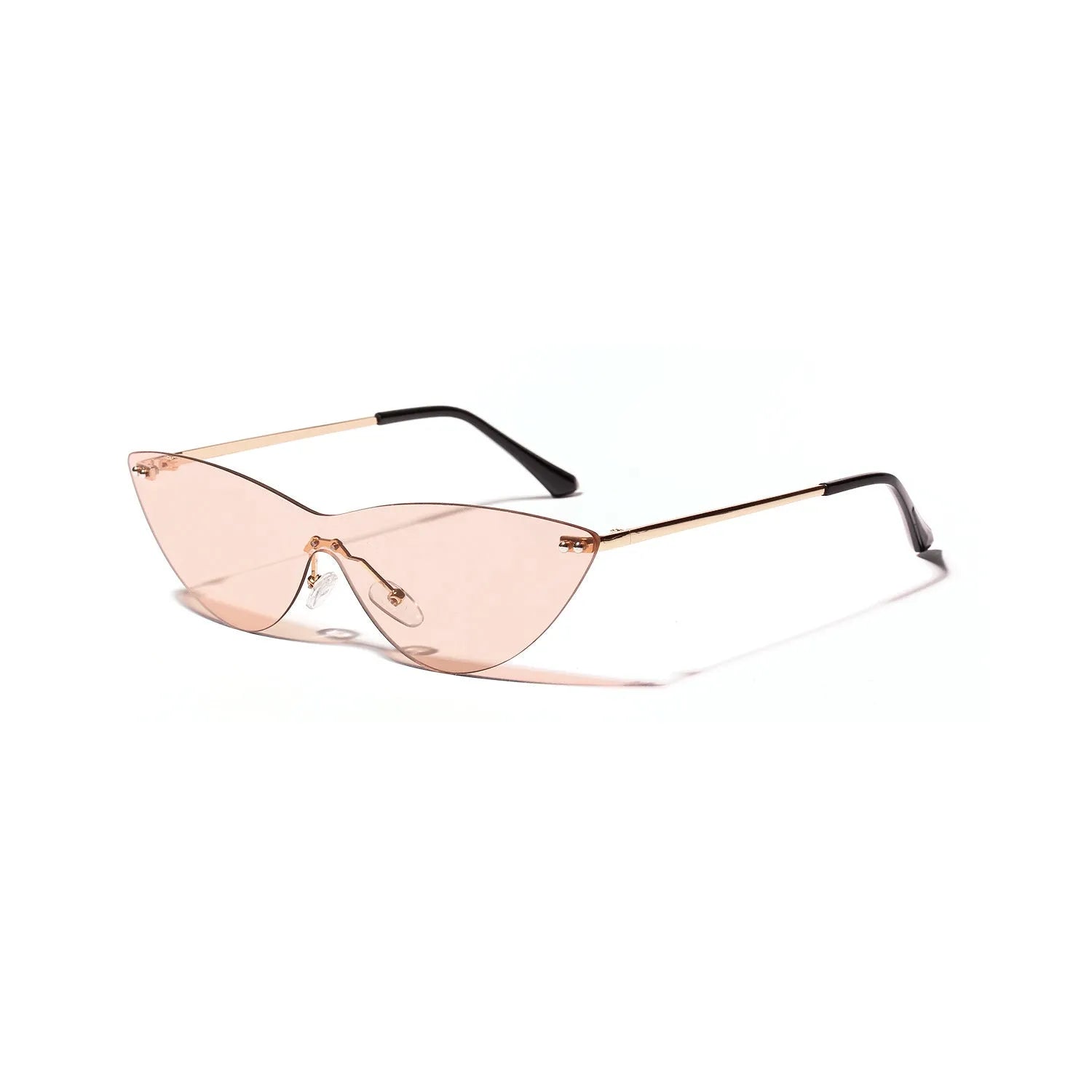 Brown vintage style metal frame sunglasses with UV400 protection for adults