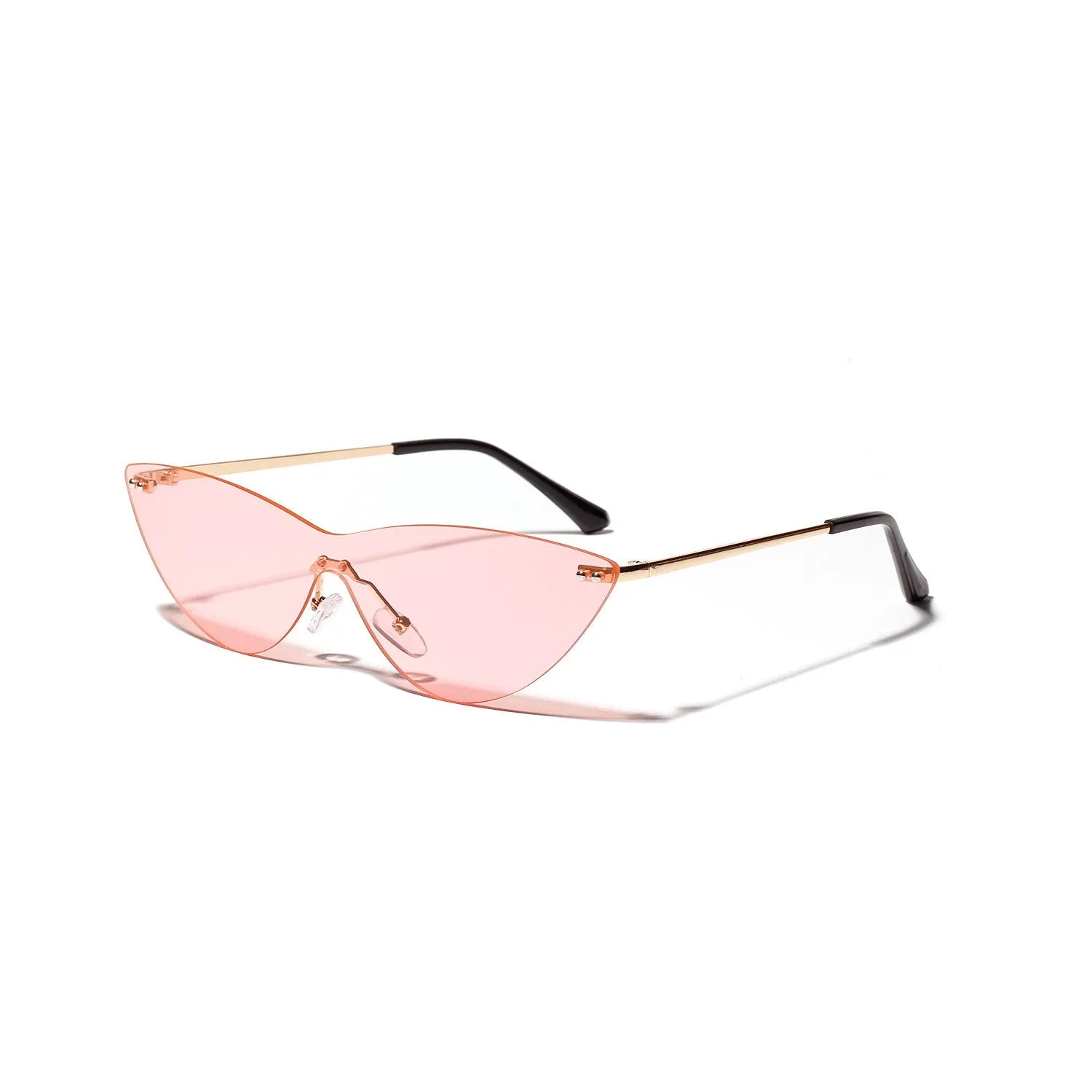 Brown vintage style metal frame sunglasses with UV400 protection for adults