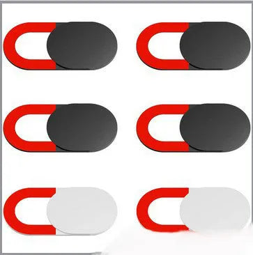 Camera privacy cover slide in oval plastic shape for phone or laptop webcam