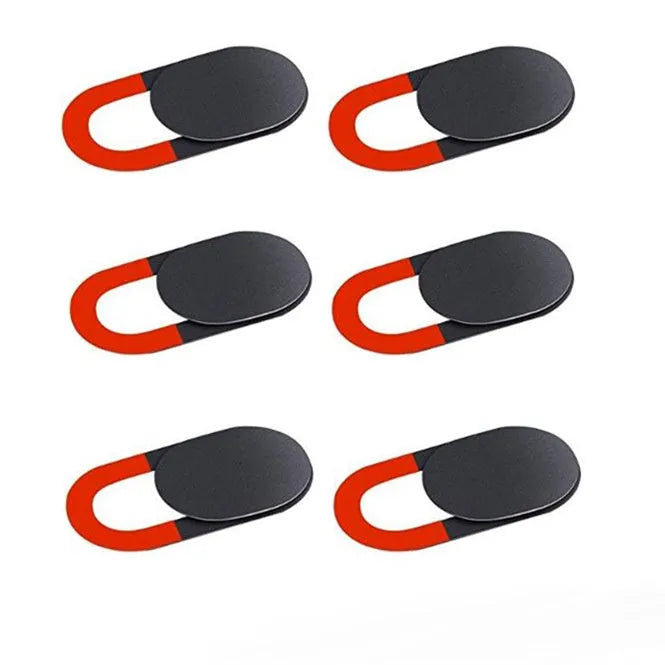 Camera privacy cover slide in oval plastic shape for phone or laptop webcam