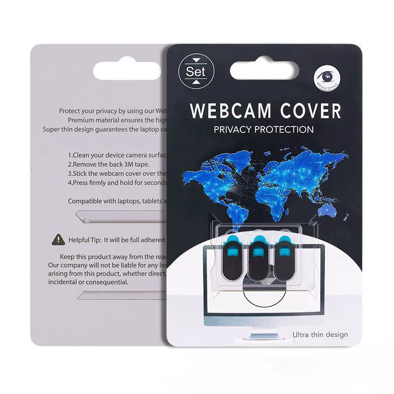 Camera privacy cover slide in oval plastic shape for phone or laptop webcam