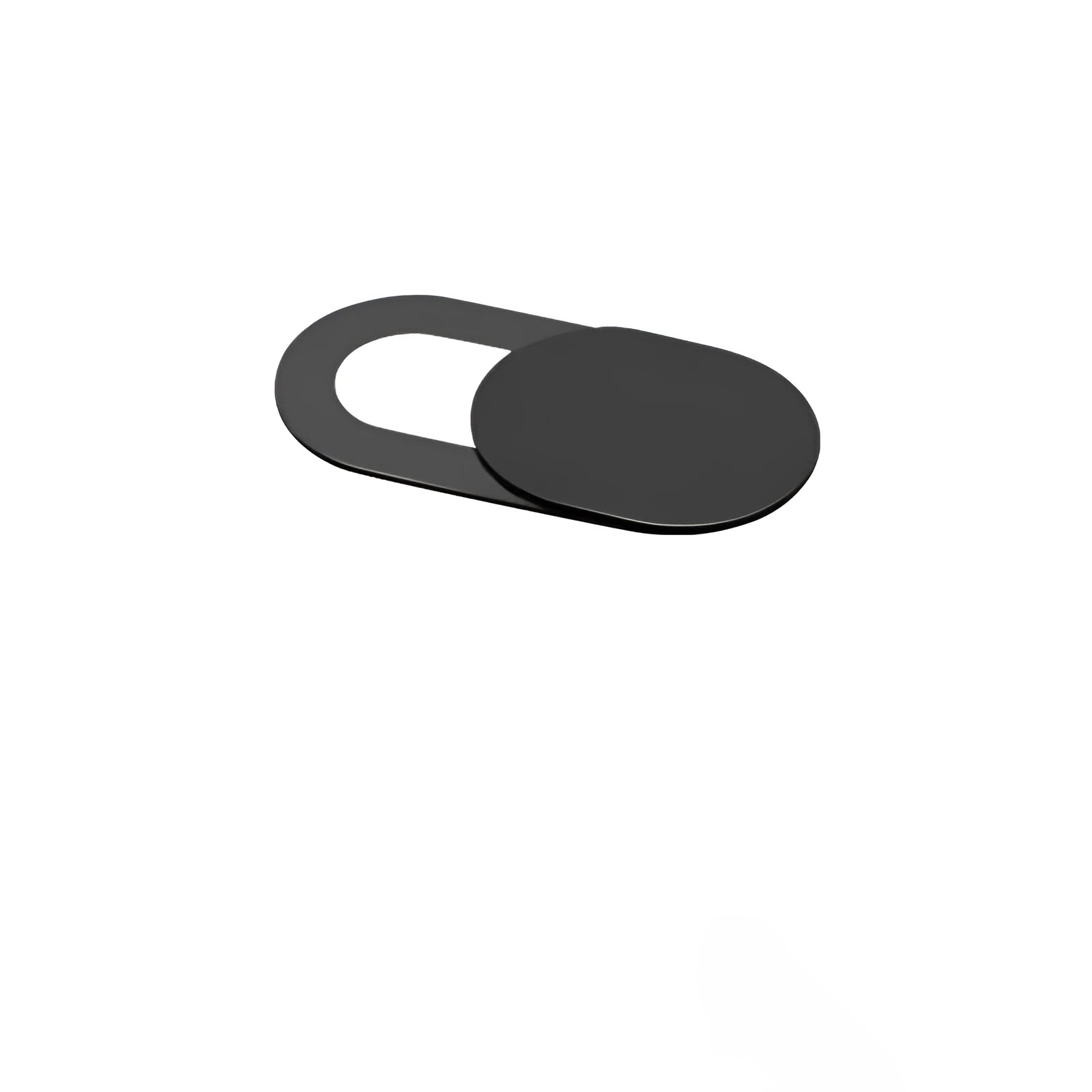 Camera privacy cover slide in oval plastic shape for phone or laptop webcam
