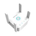 PIXLINK AC24 white and black dual-band wireless WiFi router and range extender unit