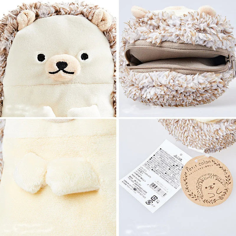 Soft velvet plush pencil case in a creative funny style for boys, shown in available colours.
