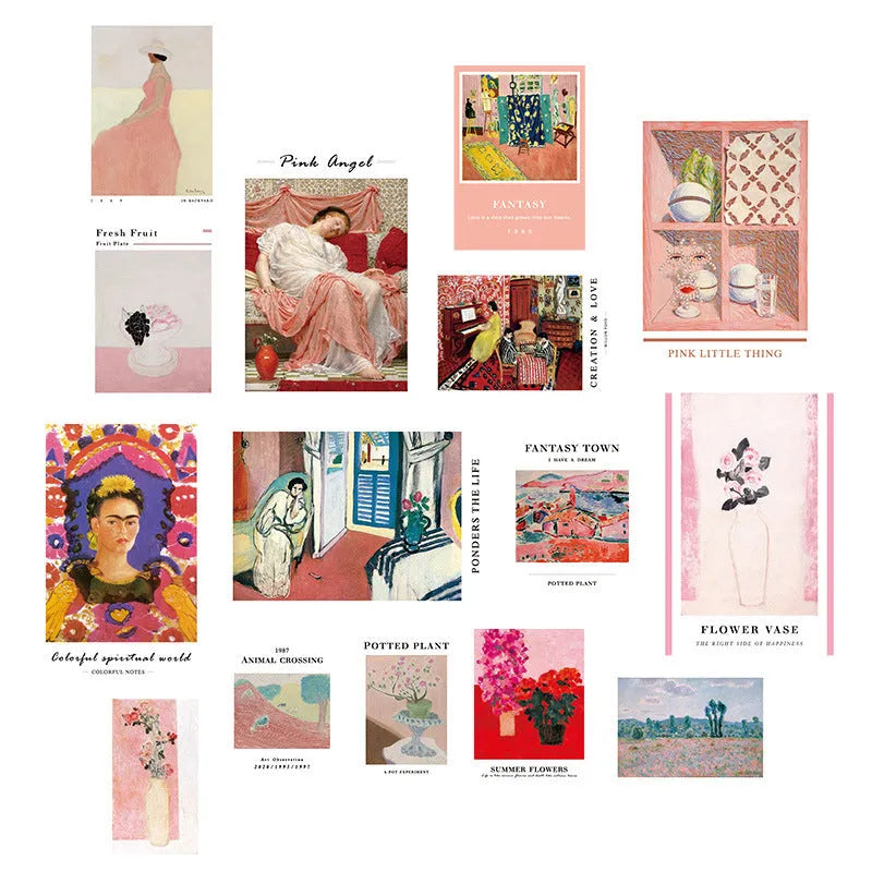 Nordic literary style wallpaper mural design on paper for bedroom wall decoration.