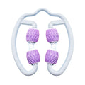 Purple and pink annular silicone leg massage roller fitness equipment