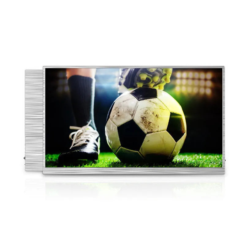 15-inch portable IPS monitor with HDMI cable on dark surface