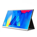 15-inch portable IPS monitor with HDMI cable on dark surface