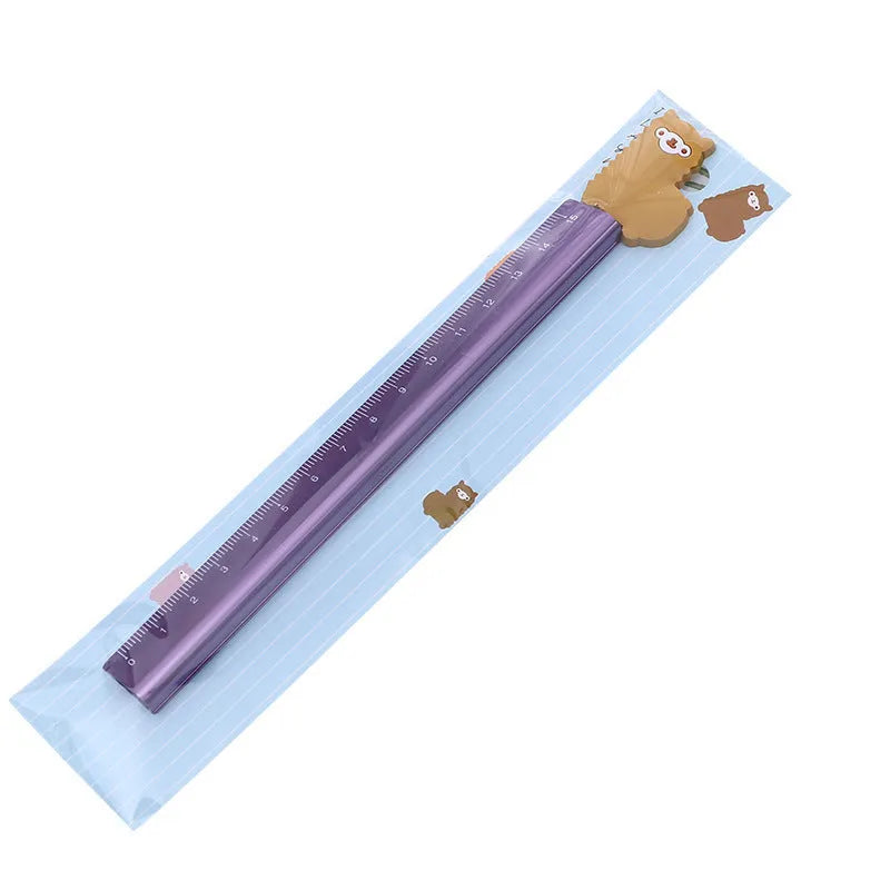 Alpaca design aluminium straight ruler showing 30cm measurement markings