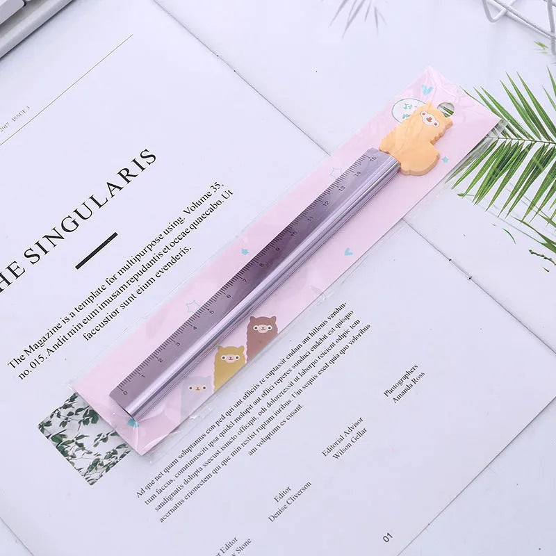 Alpaca design aluminium straight ruler showing 30cm measurement markings