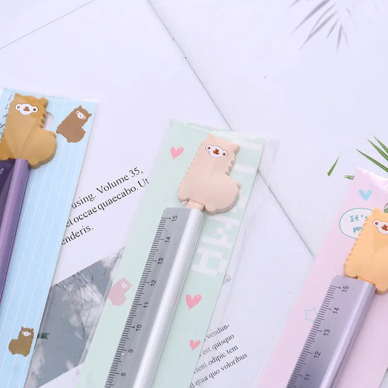 Alpaca design aluminium straight ruler showing 30cm measurement markings