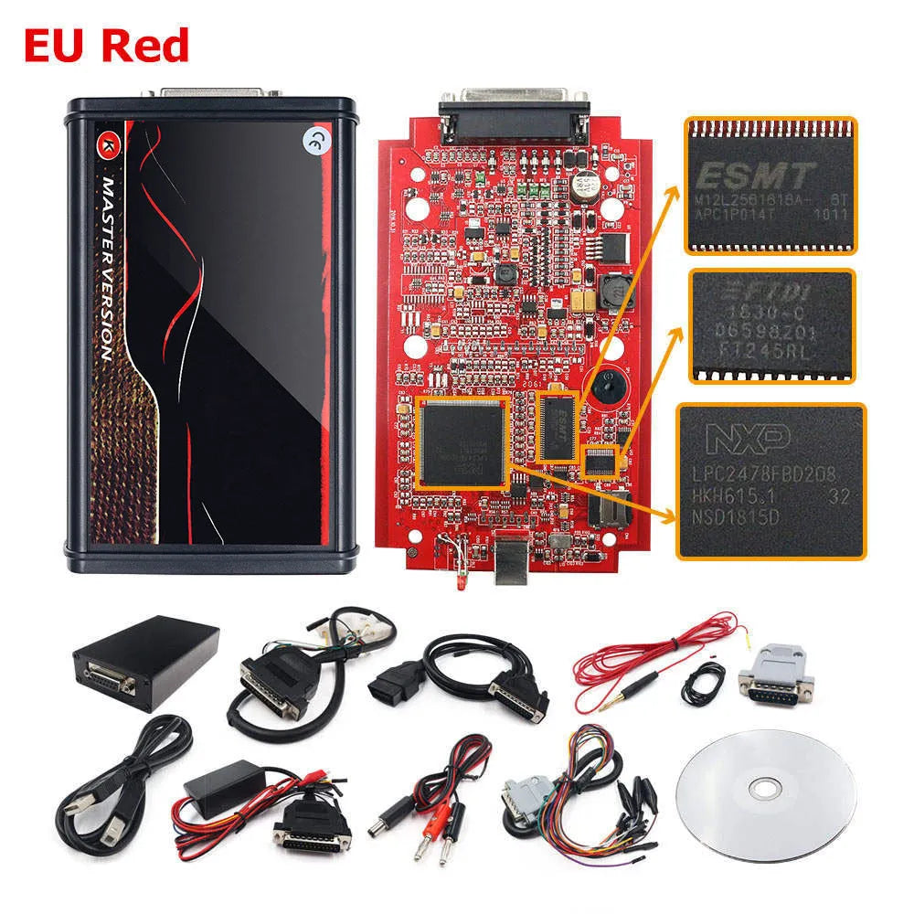 KESS V2 car diagnostic tool with unlimited point connection and brush writing maintenance set