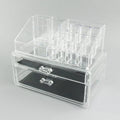 Clear foldable acrylic makeup storage organiser box with 18 litre capacity