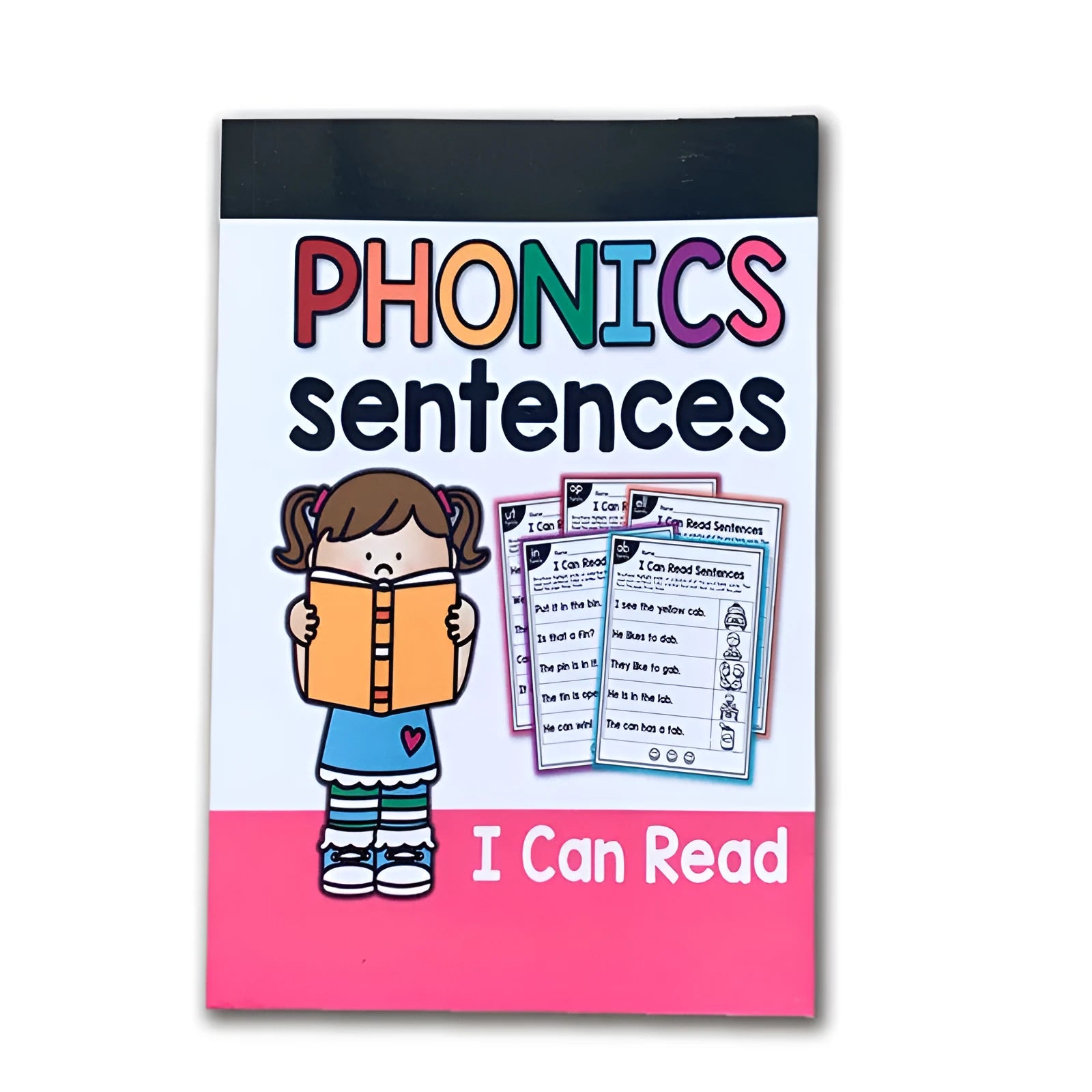 Children's phonics reading worksheet showing English language exercises for age 6+
