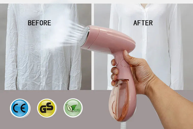 Sokany pink handheld steam ironing brush with 1500W power for clothes wrinkle removal