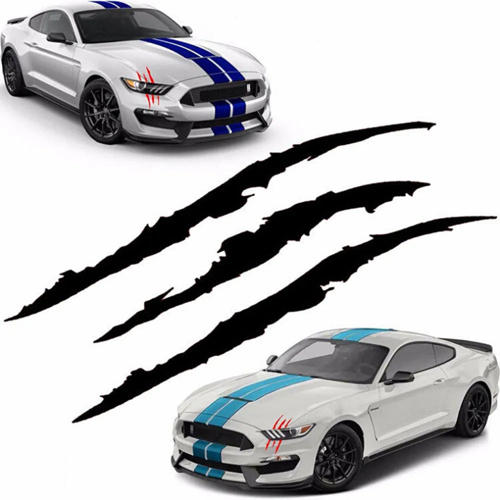 Ghost Claw car sticker in reflective material, 40 by 12 centimetres, designed for hood or light eyebrow area