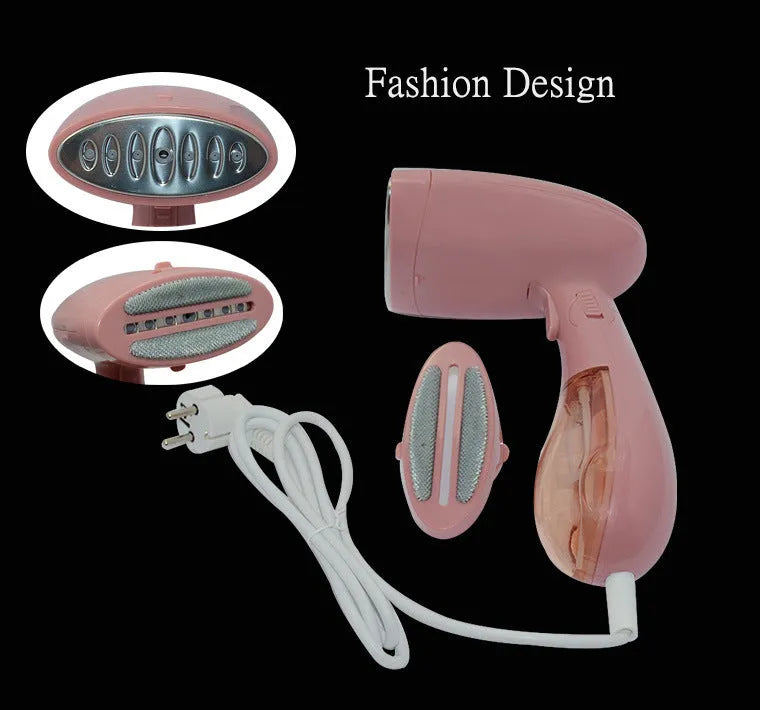 Sokany pink handheld steam ironing brush with 1500W power for clothes wrinkle removal