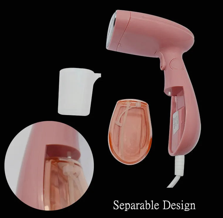 Sokany pink handheld steam ironing brush with 1500W power for clothes wrinkle removal