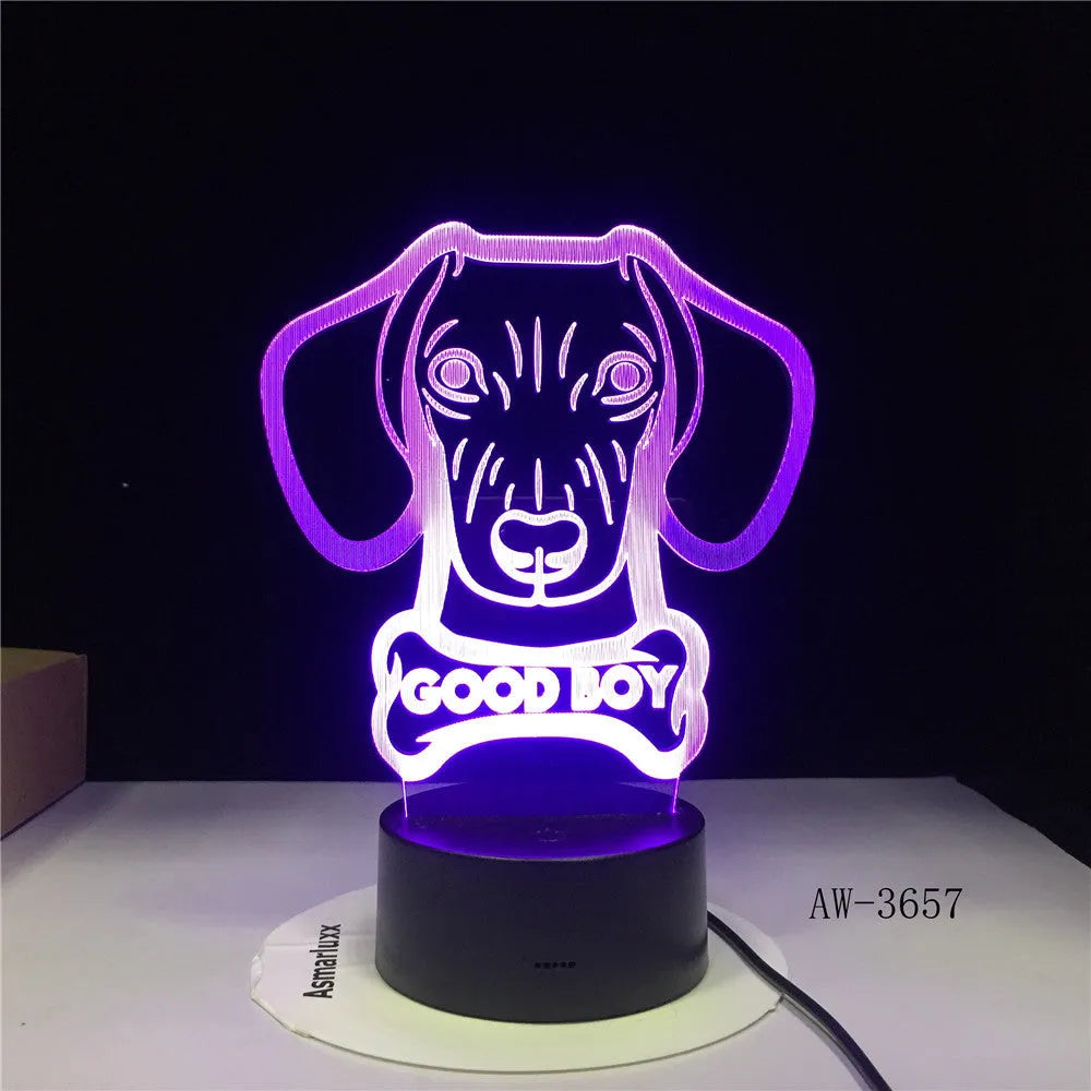 Remote control colour gradient LED table lamp with acrylic shade on a black ABS base.