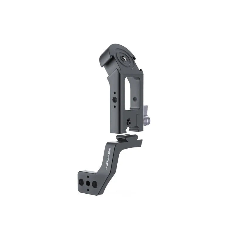 PGYTECH aluminium alloy mounting bracket for DJI Ronin S and SC gimbals with cold shoe and thread mounts.