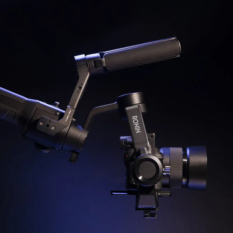 PGYTECH aluminium alloy mounting bracket for DJI Ronin S and SC gimbals with cold shoe and thread mounts.