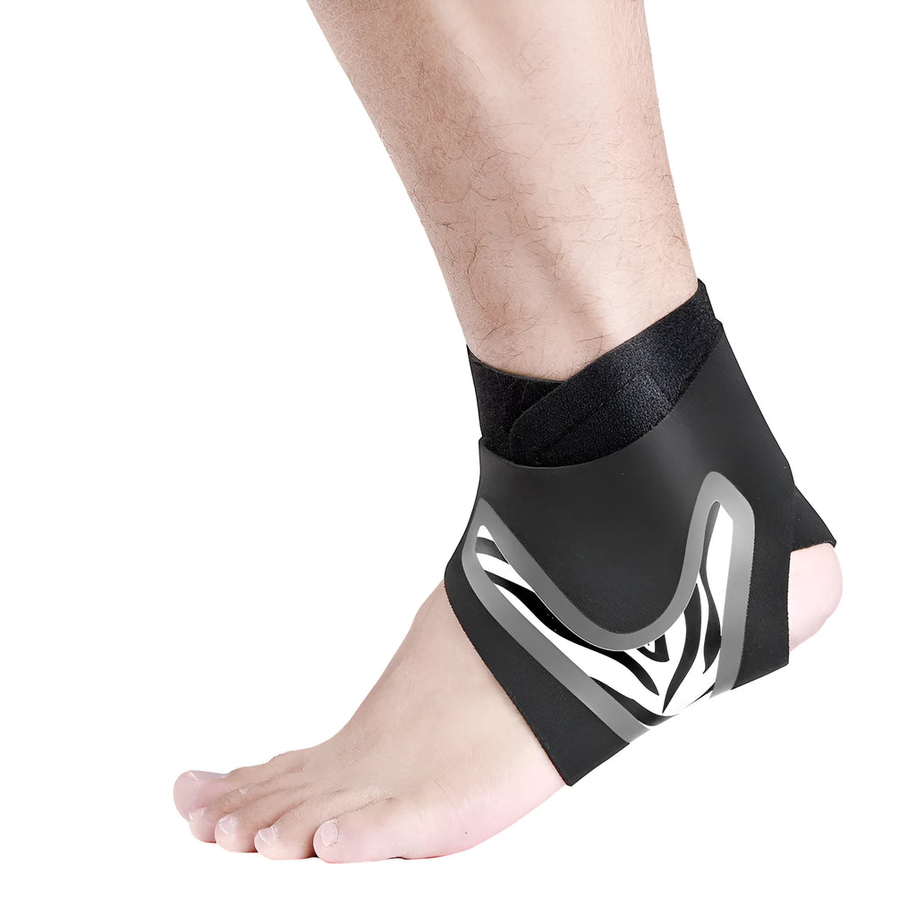 Basketball ankle guard in black, polyester fibre, left foot, size S