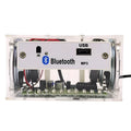 Bluetooth speaker DIY electronic assembly kit with circuit board and transparent plastic housing