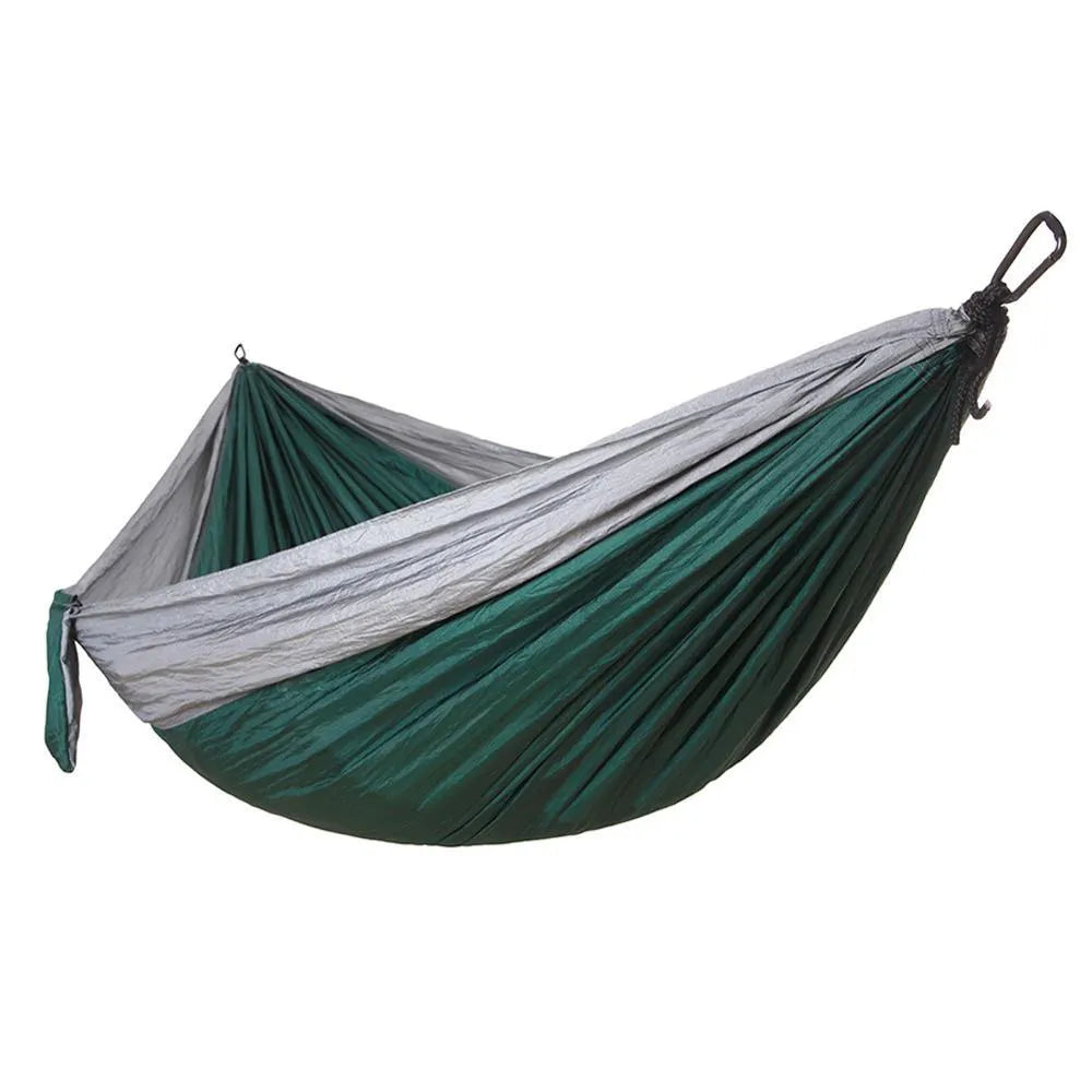 Backpacking hammock 270x140cm in 210T nylon with tree straps and buckles for outdoor camping